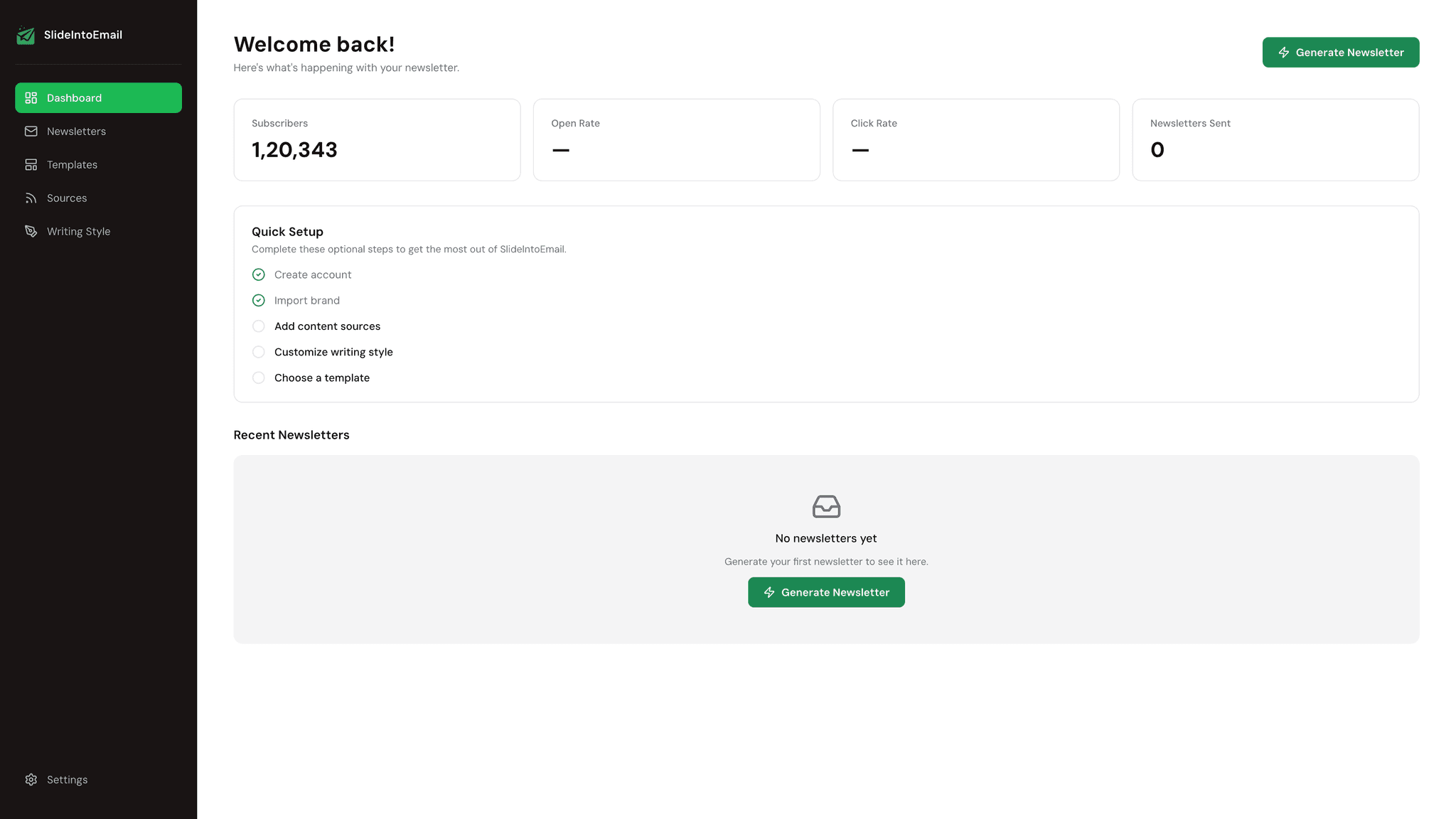 SlideIntoEmail app preview